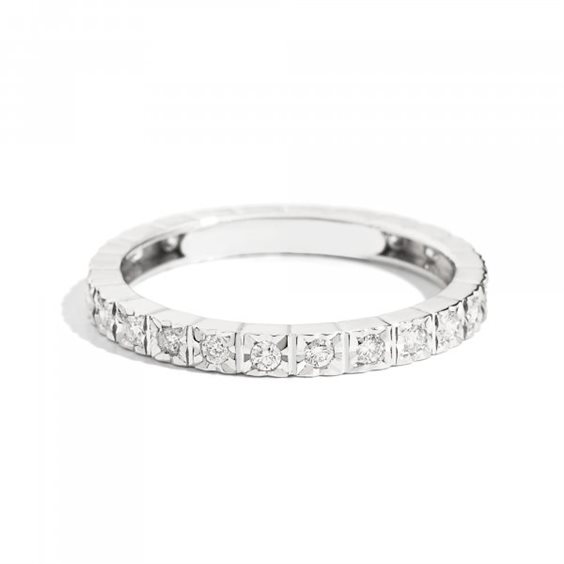 Anello Recarlo Donna Face Cube in Oro bianco Diamante 0.15 Ct R39GD906/D015-12 - R39GD906/D015-12